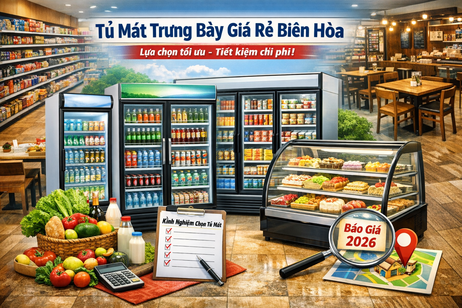Top những tủ mát trưng bày giá rẻ Biên Hòa chất lượng 2026